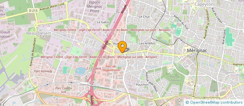 localisation de l'entreprise MONSIEUR ALAIN DUPRAT  MERIGNAC