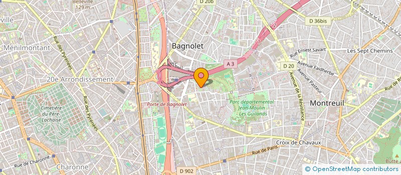 localisation de l'entreprise MONSIEUR ALAIN DUPUIS à BAGNOLET