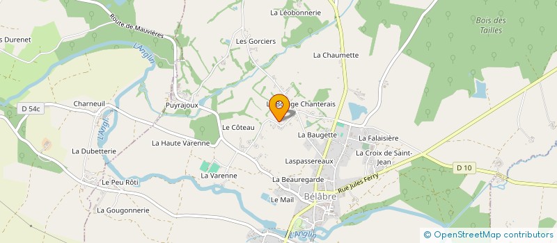 localisation de l'entreprise MONSIEUR ALAIN DUTHEIL à BELABRE