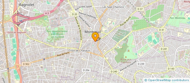 localisation de l'entreprise MONSIEUR ALAIN ERLONG  MONTREUIL