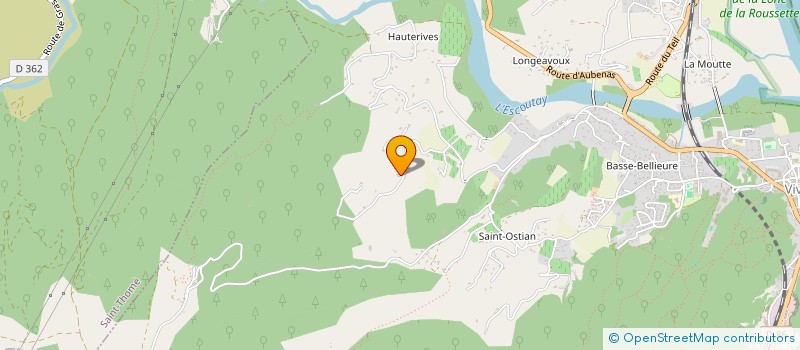 localisation de l'entreprise MONSIEUR ALAIN EYRAUD  VIVIERS