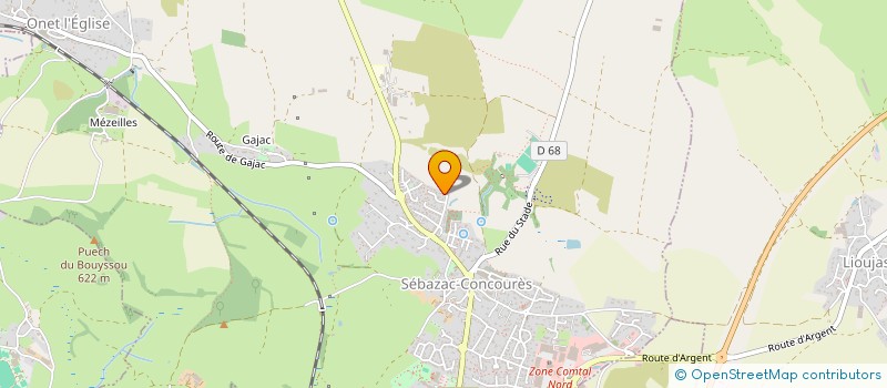 localisation de l'entreprise MONSIEUR ALAIN FABRE  SEBAZAC-CONCOURES