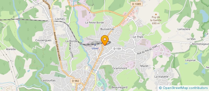 localisation de l'entreprise MONSIEUR ALAIN FAUCHER à USSEL