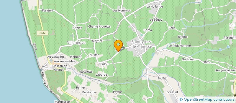 localisation de l'entreprise MONSIEUR ALAIN FAURE  SAINT-CIERS-DE-CANESSE