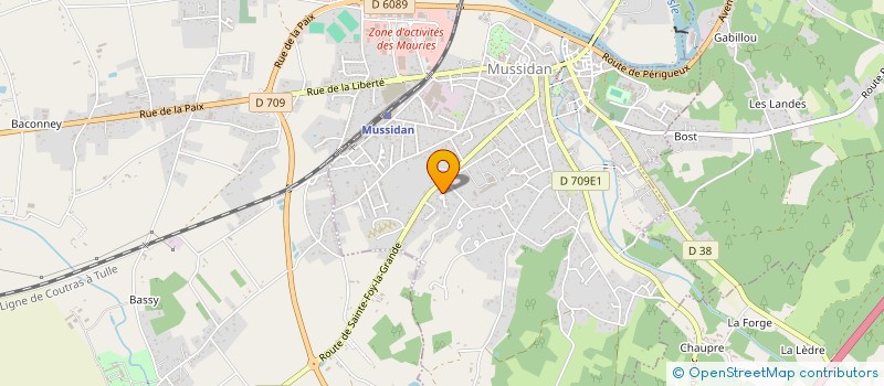 localisation de l'entreprise MONSIEUR ALAIN FAURE  MUSSIDAN