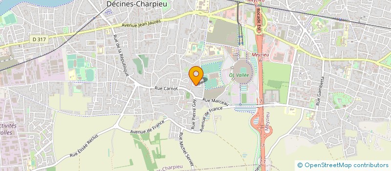 localisation de l'entreprise MONSIEUR ALAIN FILHOL  DECINES-CHARPIEU