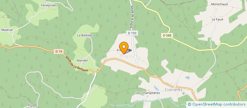 localisation de l'entreprise MONSIEUR ALAIN FINET  CISTRIERES