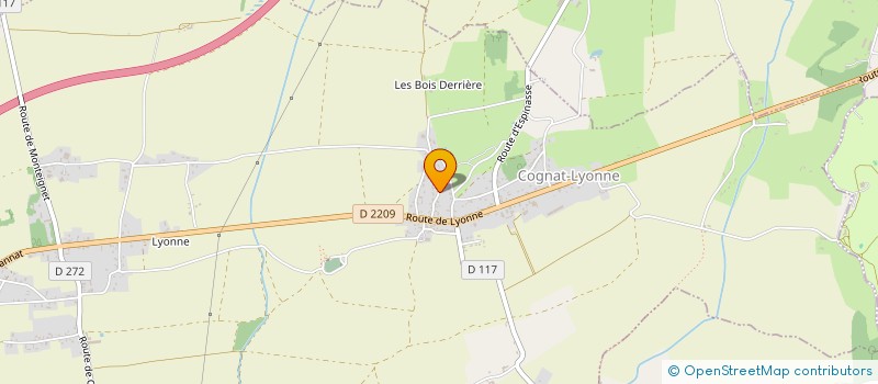 localisation de l'entreprise MONSIEUR ALAIN FONTANA  COGNAT-LYONNE