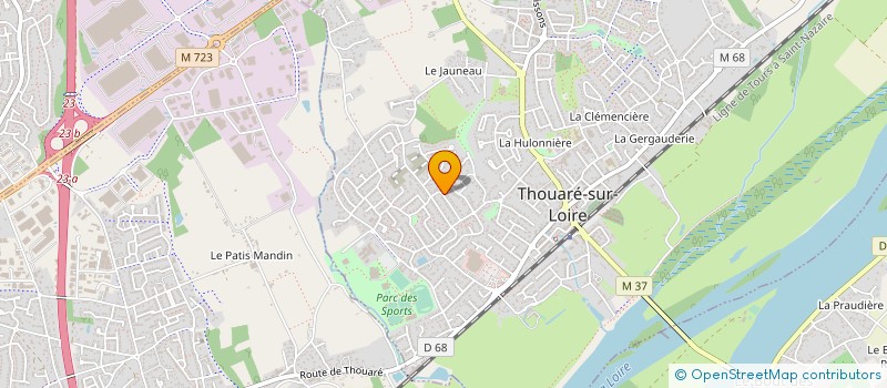 localisation de l'entreprise MONSIEUR ALAIN FRANCHETEAU à THOUARE-SUR-LOIRE