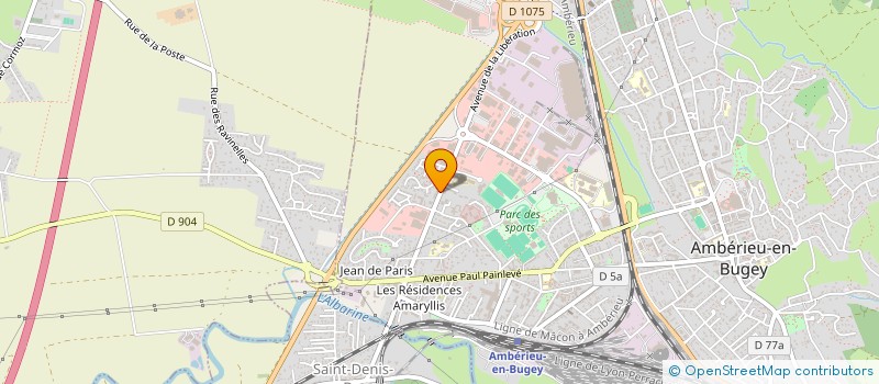 localisation de l'entreprise MONSIEUR ALAIN FREBAULT à AMBERIEU-EN-BUGEY