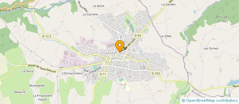 localisation de l'entreprise MONSIEUR ALAIN GAIDON à CHAZELLES-SUR-LYON
