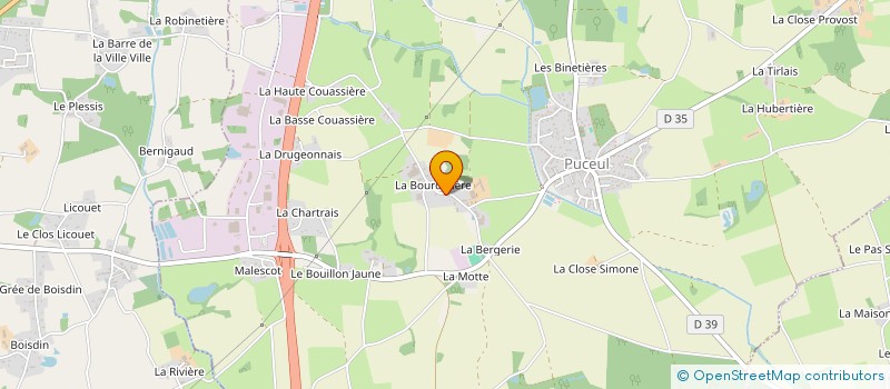 localisation de l'entreprise MONSIEUR ALAIN GARAUD  PUCEUL