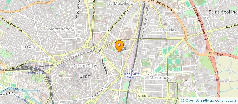 localisation de l'entreprise MONSIEUR ALAIN GARRIEN à DIJON