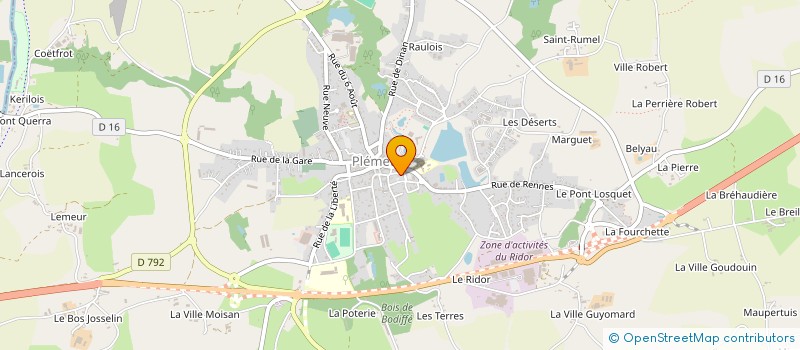 localisation de l'entreprise MONSIEUR ALAIN GASTARD  COETLOGON