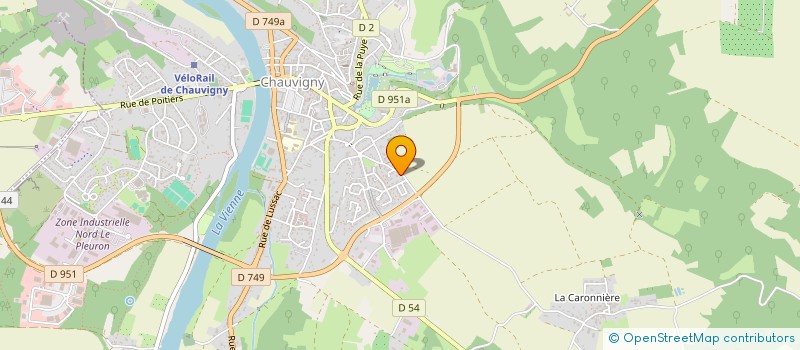 localisation de l'entreprise MONSIEUR ALAIN GAUDIN  CHAUVIGNY