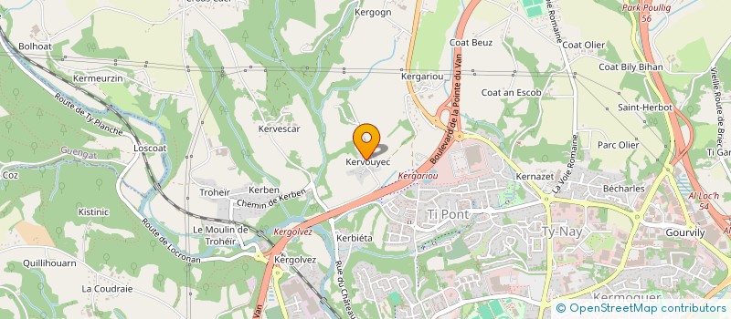 localisation de l'entreprise MONSIEUR ALAIN GAUTHIER  QUIMPER