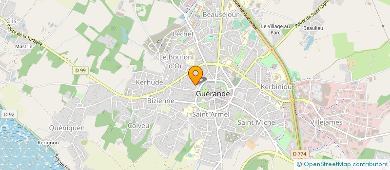 localisation de l'entreprise MONSIEUR ALAIN GENEVIER à GUERANDE