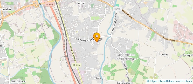 localisation de l'entreprise MONSIEUR ALAIN GEOFFROY  SAINT-HILAIRE-DE-BRETHMAS