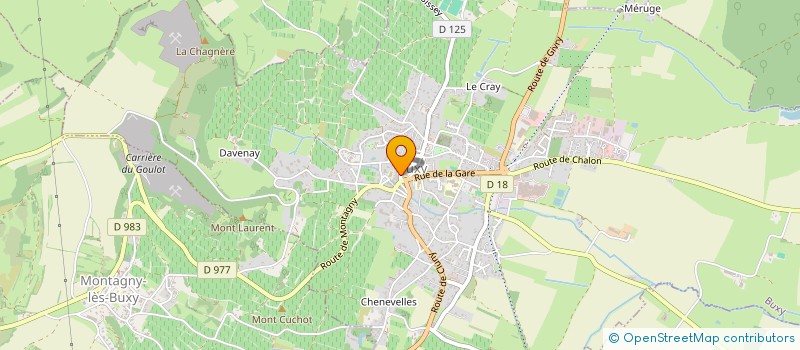 localisation de l'entreprise MONSIEUR ALAIN GEVREY à BUXY