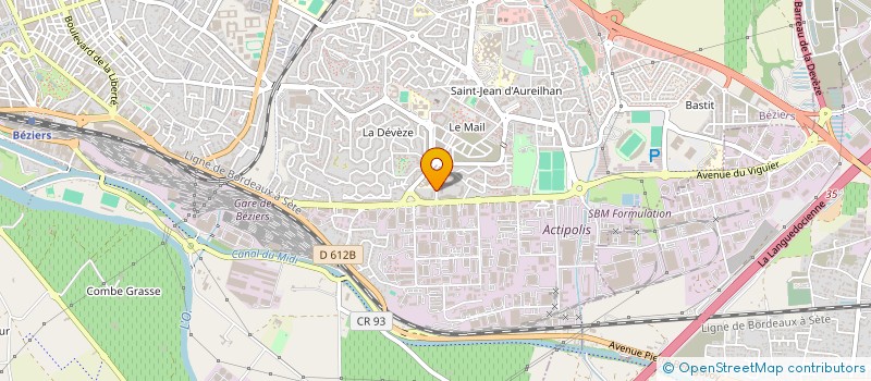 localisation de l'entreprise MONSIEUR ALAIN GILLE  BEZIERS