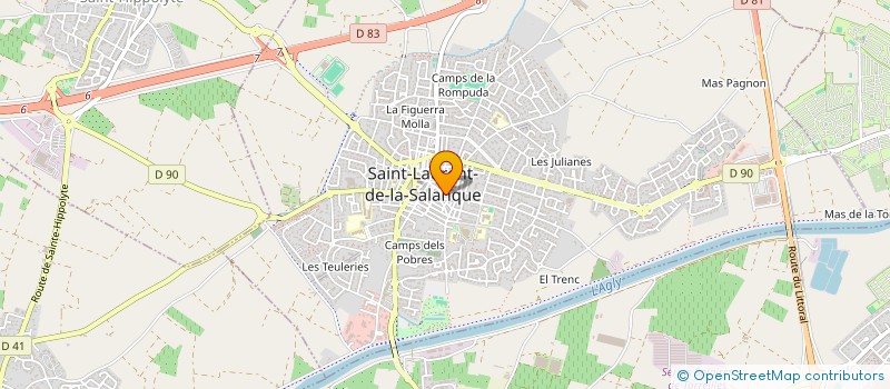 localisation de l'entreprise MONSIEUR ALAIN GIMENEZ  ST LAURENT DE LA SALANQUE