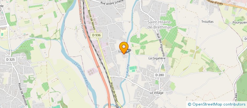 localisation de l'entreprise MONSIEUR ALAIN GINANE  SAINT-HILAIRE-DE-BRETHMAS