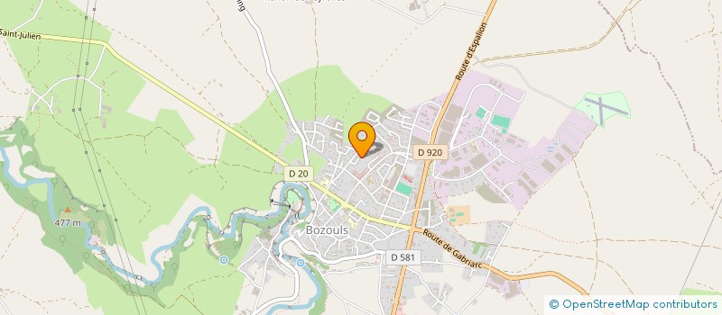 localisation de l'entreprise MONSIEUR ALAIN GINESTET  BOZOULS