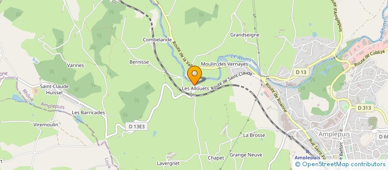 localisation de l'entreprise MONSIEUR ALAIN GIRAUD  AMPLEPUIS