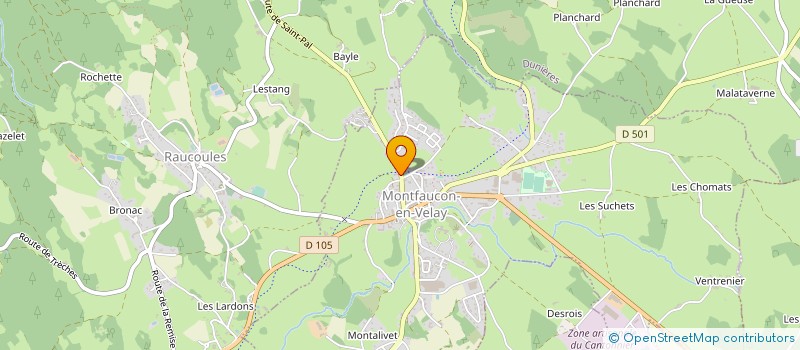 localisation de l'entreprise MONSIEUR ALAIN GIRINON  MONTFAUCON-EN-VELAY