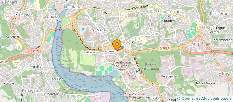 localisation de l'entreprise MONSIEUR ALAIN GLOAQUIN à QUIMPER