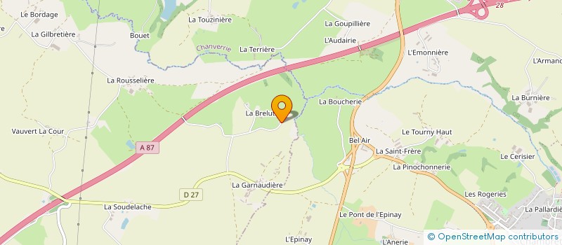 localisation de l'entreprise MONSIEUR ALAIN GOINEAU  LA GAUBRETIERE