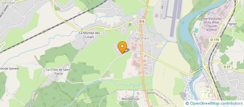 localisation de l'entreprise MONSIEUR ALAIN GOUJAT  CHARMEIL