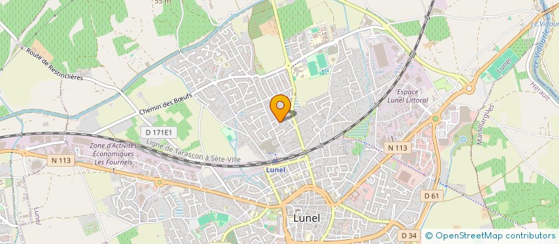 localisation de l'entreprise MONSIEUR ALAIN GOUJON  LUNEL