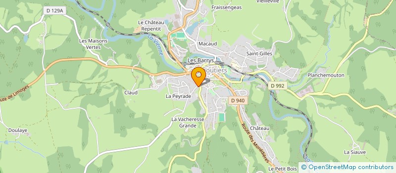 localisation de l'entreprise MONSIEUR ALAIN GOUMILLOUT  EYMOUTIERS