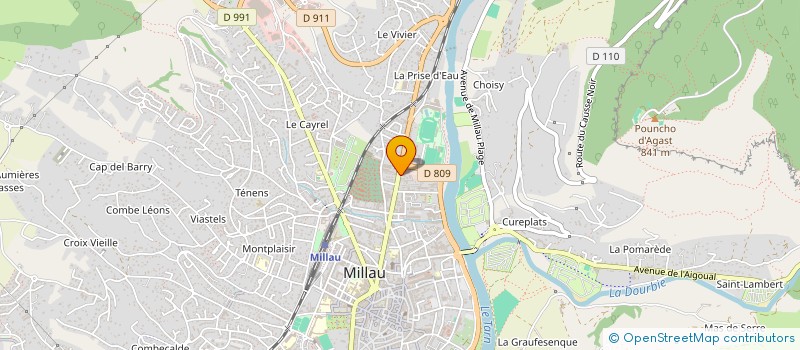 localisation de l'entreprise MONSIEUR ALAIN GRAILLE à MILLAU