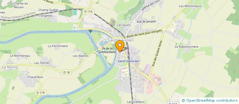 localisation de l'entreprise MONSIEUR ALAIN GRANGERET  SAINT-SAVINIEN