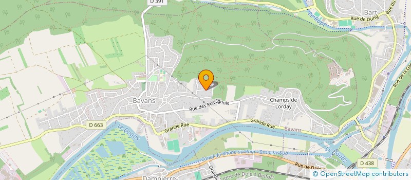 localisation de l'entreprise MONSIEUR ALAIN GROSCLAUDE  BAVANS