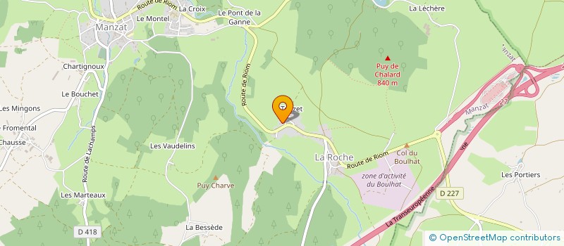 localisation de l'entreprise MONSIEUR ALAIN GROSLIER  MANZAT