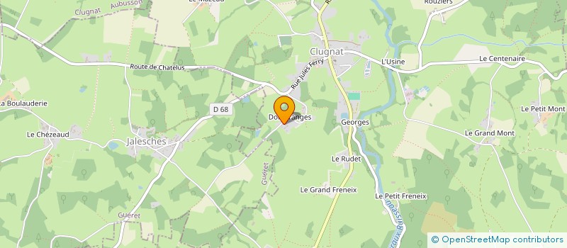 localisation de l'entreprise MONSIEUR ALAIN GROUSSAUD  CLUGNAT