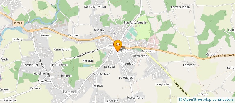 localisation de l'entreprise MONSIEUR ALAIN GUEGUEN  TREGUNC