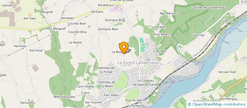 localisation de l'entreprise MONSIEUR ALAIN GUENARD  LA FOREST-LANDERNEAU