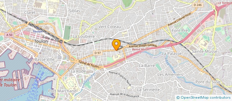 localisation de l'entreprise MONSIEUR ALAIN GUERRA  TOULON