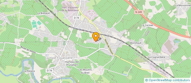 localisation de l'entreprise MONSIEUR ALAIN GUIBERT  LA HAIE-FOUASSIERE