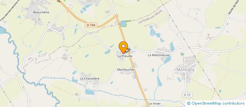 localisation de l'entreprise MONSIEUR ALAIN GUIBERTEAU à LA FORET-SUR-SEVRE