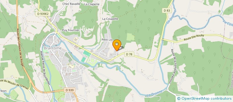 localisation de l'entreprise MONSIEUR ALAIN GUILLAUMAT  BRANTOME EN PERIGORD