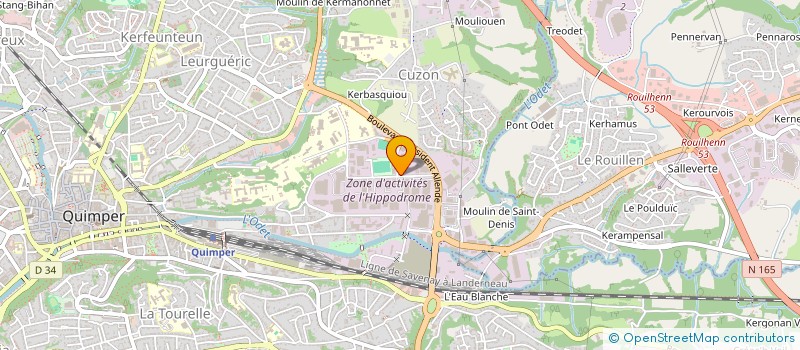 localisation de l'entreprise MONSIEUR ALAIN GUILLEBERT  QUIMPER