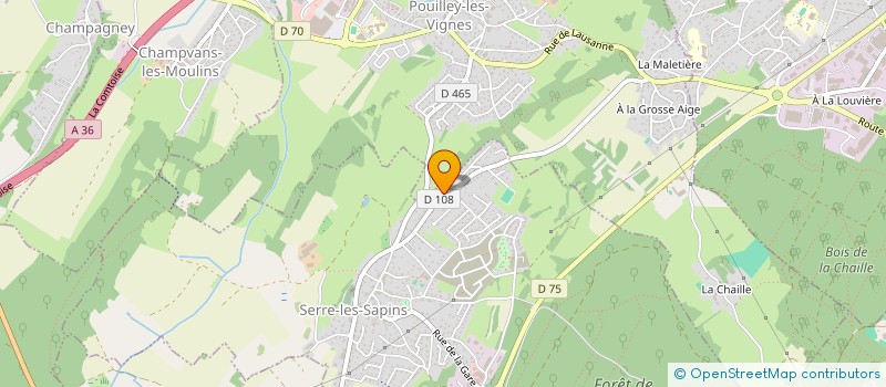 localisation de l'entreprise MONSIEUR ALAIN GUILLEMIN  SERRE-LES-SAPINS