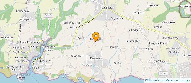 localisation de l'entreprise MONSIEUR ALAIN GUILLORE  CLOHARS-CARNOET