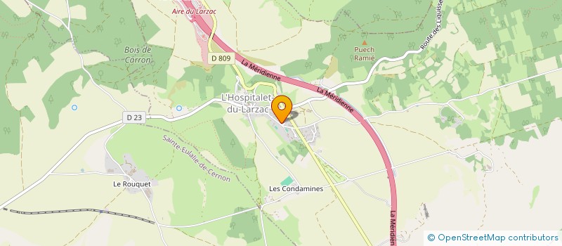 localisation de l'entreprise MONSIEUR ALAIN GUILLOU  L'HOSPITALET-DU-LARZAC