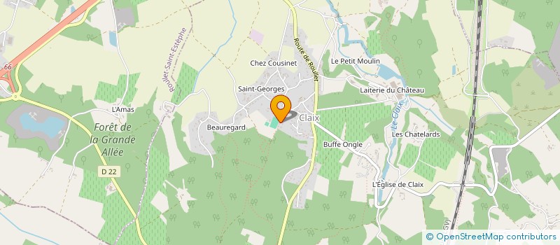 localisation de l'entreprise MONSIEUR ALAIN GUYONNEAU  CLAIX